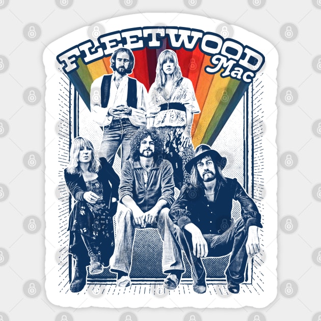 Fleetwood Mac Retro Aesthetic Design Sticker by DankFutura